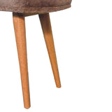 Mocha Faux Fur Fabric Bench - Artisan Furniture - Flyclothing LLC