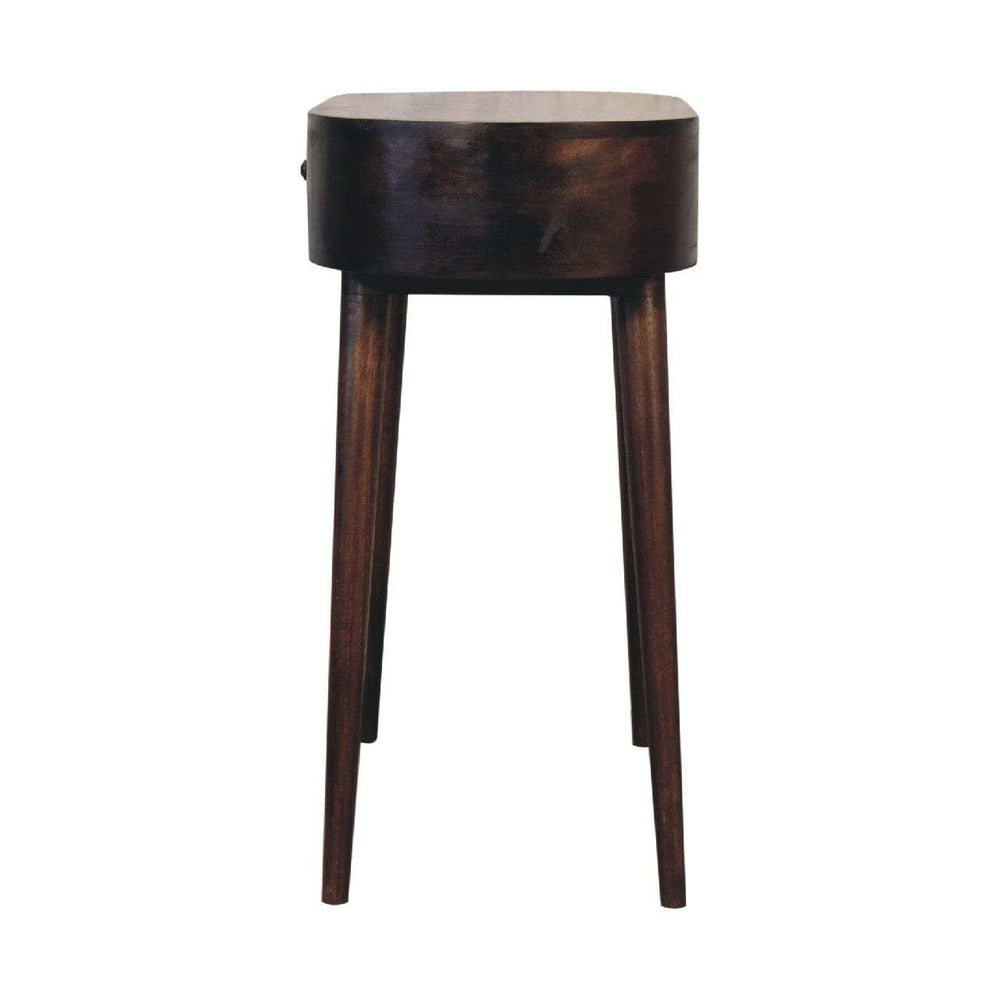 Light Walnut Curved Edge Console Table - Artisan Furniture - Flyclothing LLC