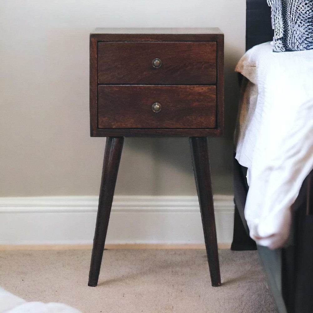 Artisan Furniture Mini 2 DrawerCalifornia Walnut Bedside - Artisan Furniture - Flyclothing LLC
