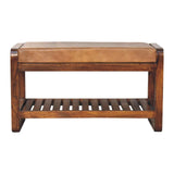 Small Buffalo Slatted Hallway Bench - Artisan Furniture - Flyclothing LLC