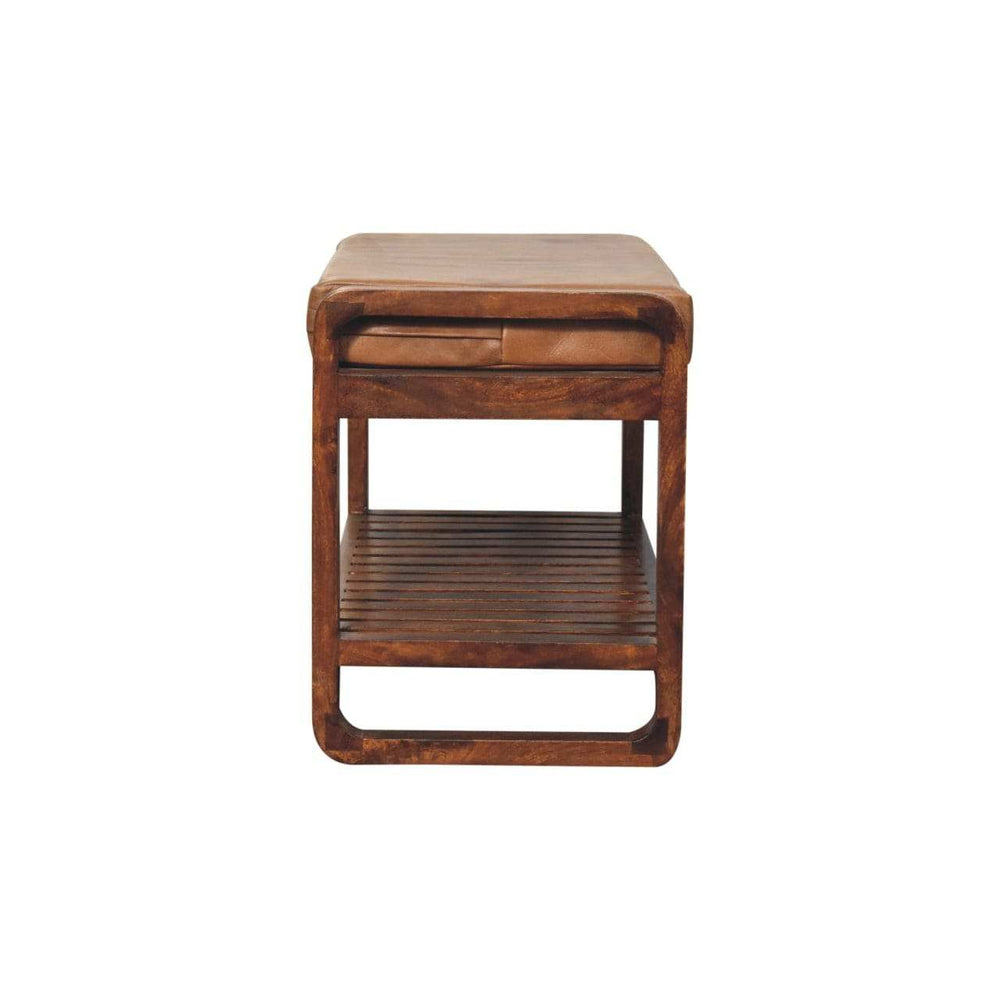 Small Buffalo Slatted Hallway Bench - Artisan Furniture - Flyclothing LLC