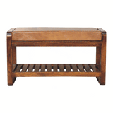 Small Buffalo Slatted Hallway Bench - Artisan Furniture - Flyclothing LLC