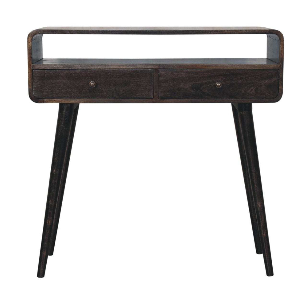 Curved Oak-ish Console Table - Artisan Furniture - Flyclothing LLC