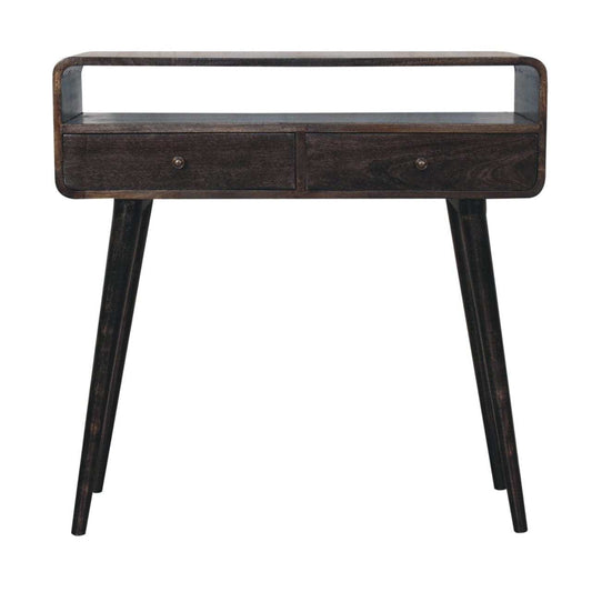 Curved Oak-ish Console Table - Artisan Furniture - Flyclothing LLC