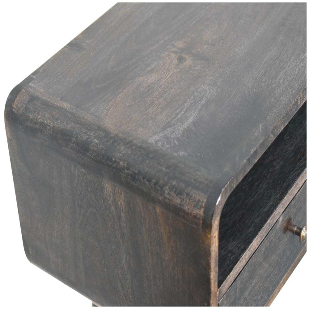 Curved Oak-ish Console Table - Artisan Furniture - Flyclothing LLC