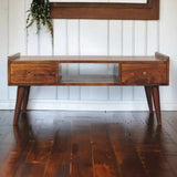 Elevated Chestnut Media Unit - Artisan Furniture - Flyclothing LLC