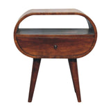 Artisan Large Chestnut Circular Open Bedside - Artisan Furniture - Flyclothing LLC