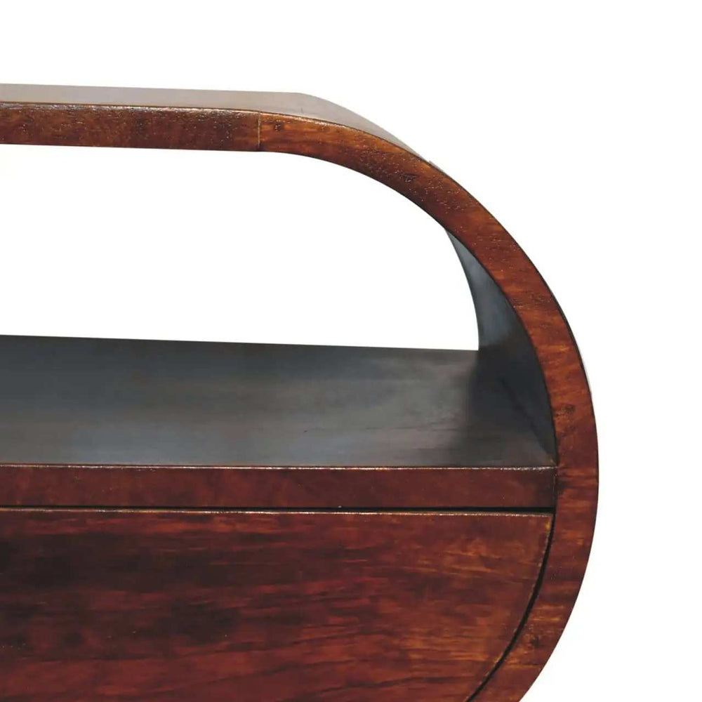 Artisan Large Chestnut Circular Open Bedside - Artisan Furniture - Flyclothing LLC