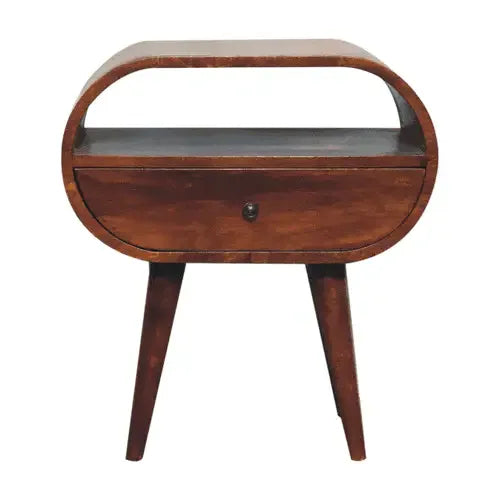 Artisan Large Chestnut Circular Open Bedside - Artisan Furniture - Flyclothing LLC