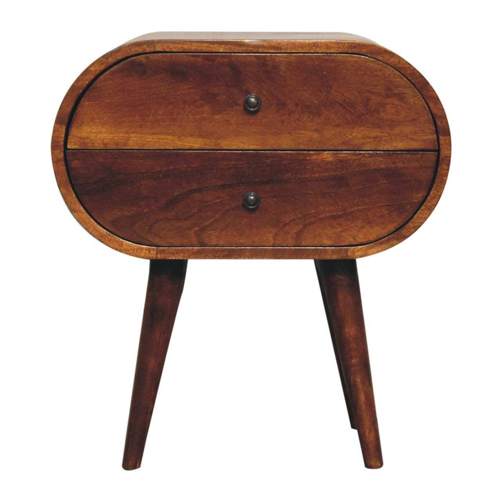 Artisan Large Chestnut Circular Bedside - Artisan Furniture - Flyclothing LLC