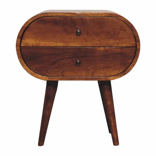 Artisan Large Chestnut Circular Bedside - Artisan Furniture - Flyclothing LLC