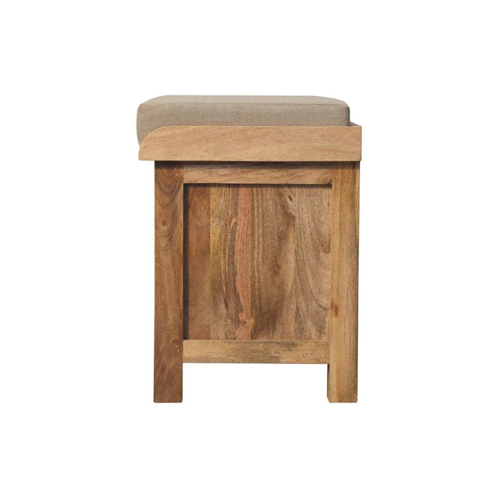 Artisan Rattan Basket Linen Bench - Artisan Furniture - Flyclothing LLC