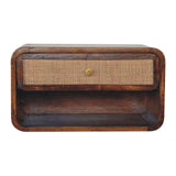 Artisan Chestnut Wall Mounted Open Woven Bedside - Artisan Furniture - Flyclothing LLC