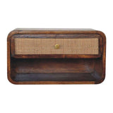 Artisan Chestnut Wall Mounted Open Woven Bedside - Artisan Furniture - Flyclothing LLC