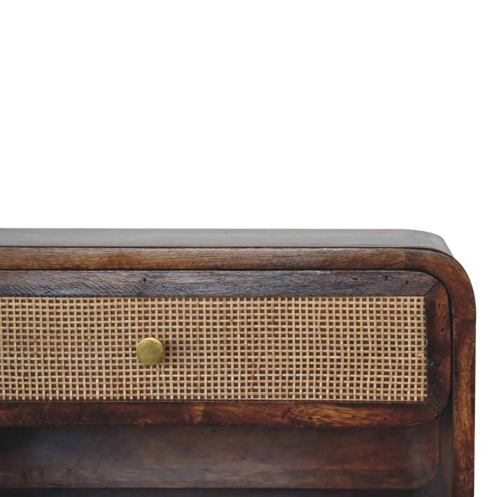 Artisan Chestnut Wall Mounted Open Woven Bedside - Artisan Furniture - Flyclothing LLC