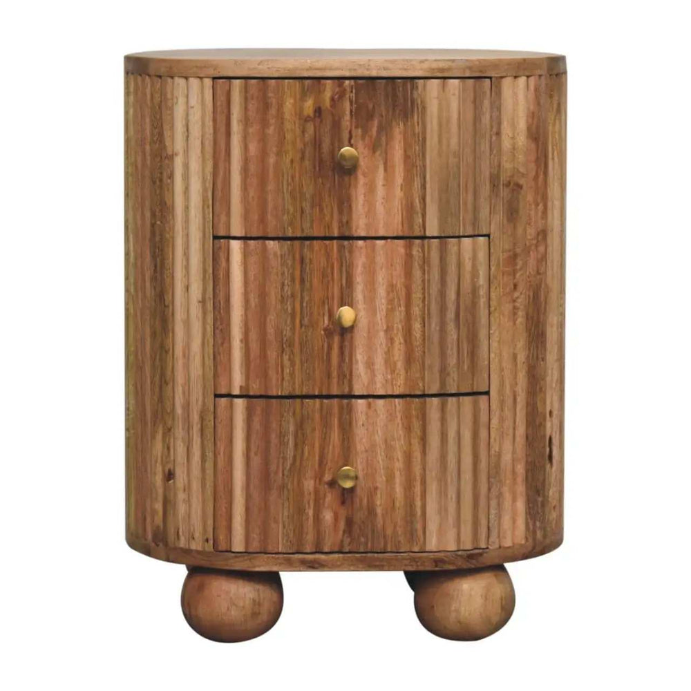 Artisan Soba Ball 3 Drawer Bedside - Artisan Furniture - Flyclothing LLC