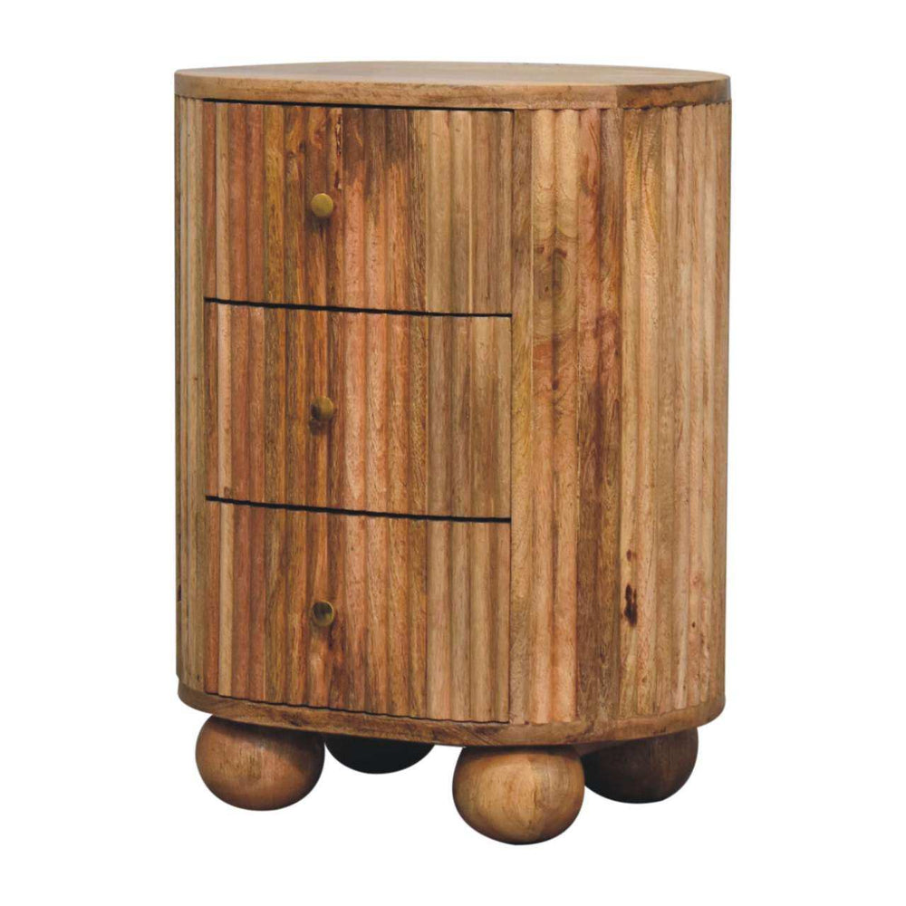 Artisan Soba Ball 3 Drawer Bedside - Artisan Furniture - Flyclothing LLC
