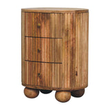 Artisan Soba Ball 3 Drawer Bedside - Artisan Furniture - Flyclothing LLC