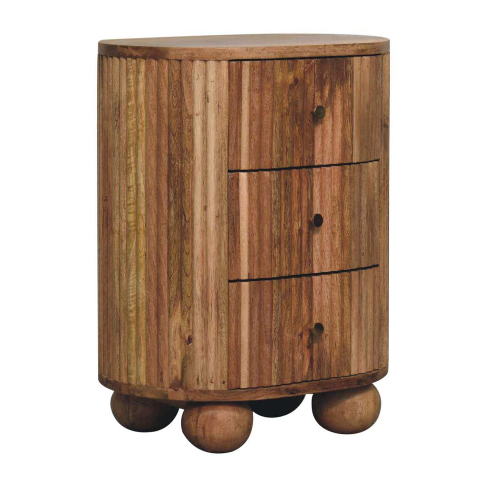 Artisan Soba Ball 3 Drawer Bedside - Artisan Furniture - Flyclothing LLC