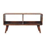 Artisan Curved Chestnut Double Slot Media Unit - Artisan Furniture - Flyclothing LLC