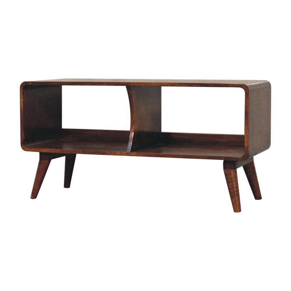 Artisan Curved Chestnut Double Slot Media Unit - Artisan Furniture - Flyclothing LLC