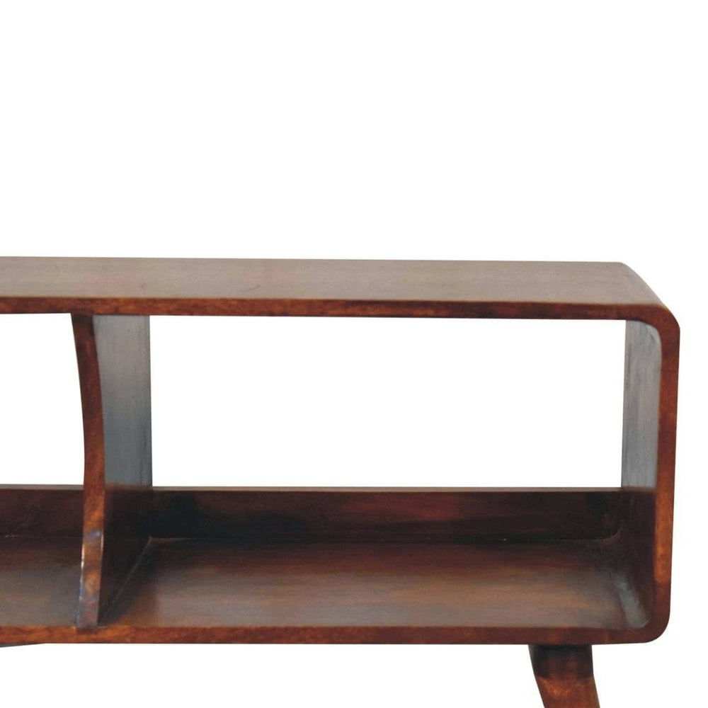 Artisan Curved Chestnut Double Slot Media Unit - Artisan Furniture - Flyclothing LLC