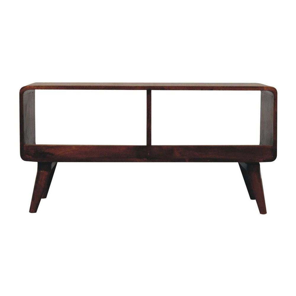 Artisan Curved Chestnut Double Slot Media Unit - Artisan Furniture - Flyclothing LLC