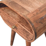 Artisan Furniture Honey Caramel Circular Bedside with Open Slot - Artisan Furniture - Flyclothing LLC