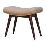 Artisan Furniture Honey Caramel Boucle Cream Curved Bench - Artisan Furniture - Flyclothing LLC