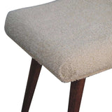 Artisan Furniture Honey Caramel Boucle Cream Curved Bench - Artisan Furniture - Flyclothing LLC