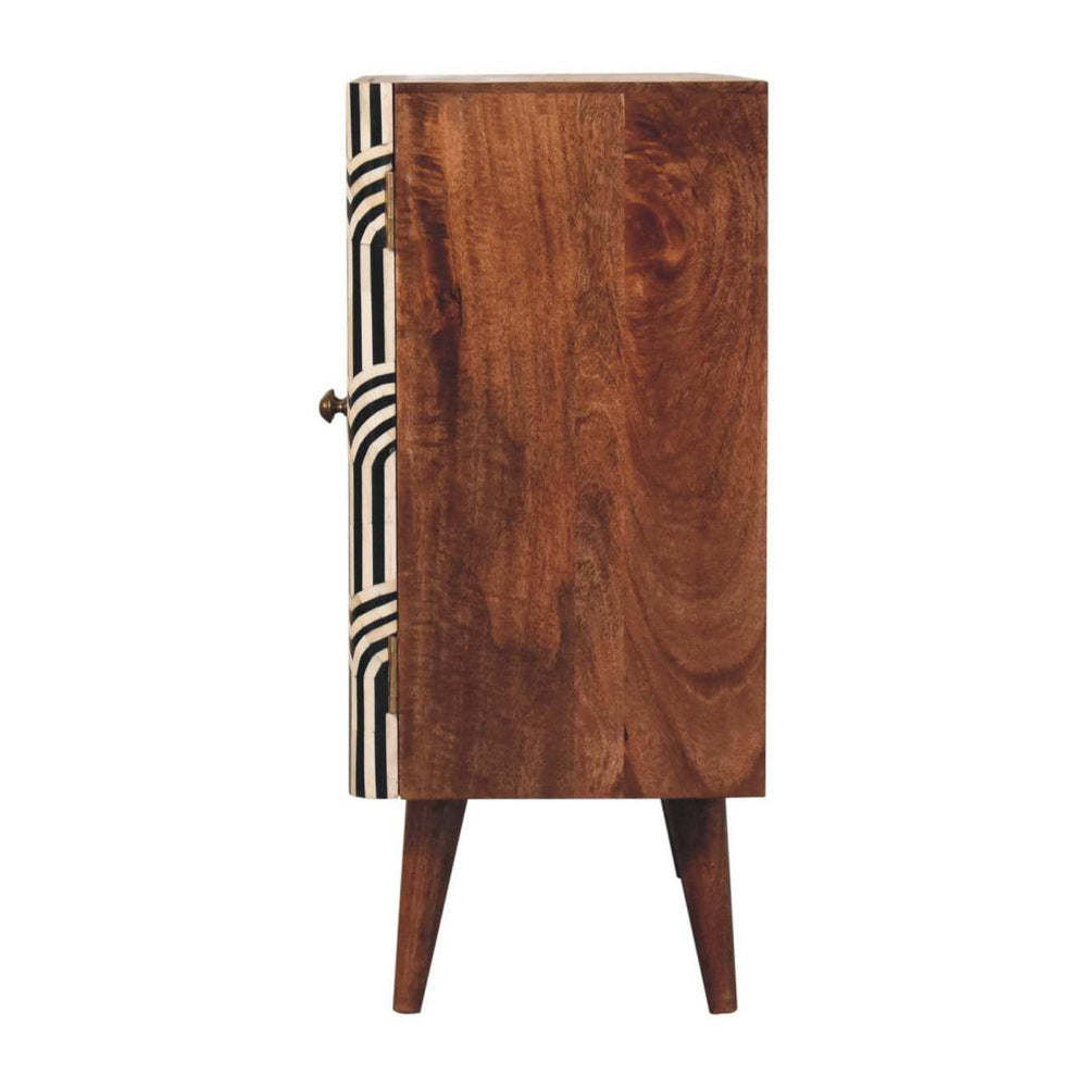 Artisan Furniture Honey Caramel Edessa Bone Inlay Cabinet - Artisan Furniture - Flyclothing LLC
