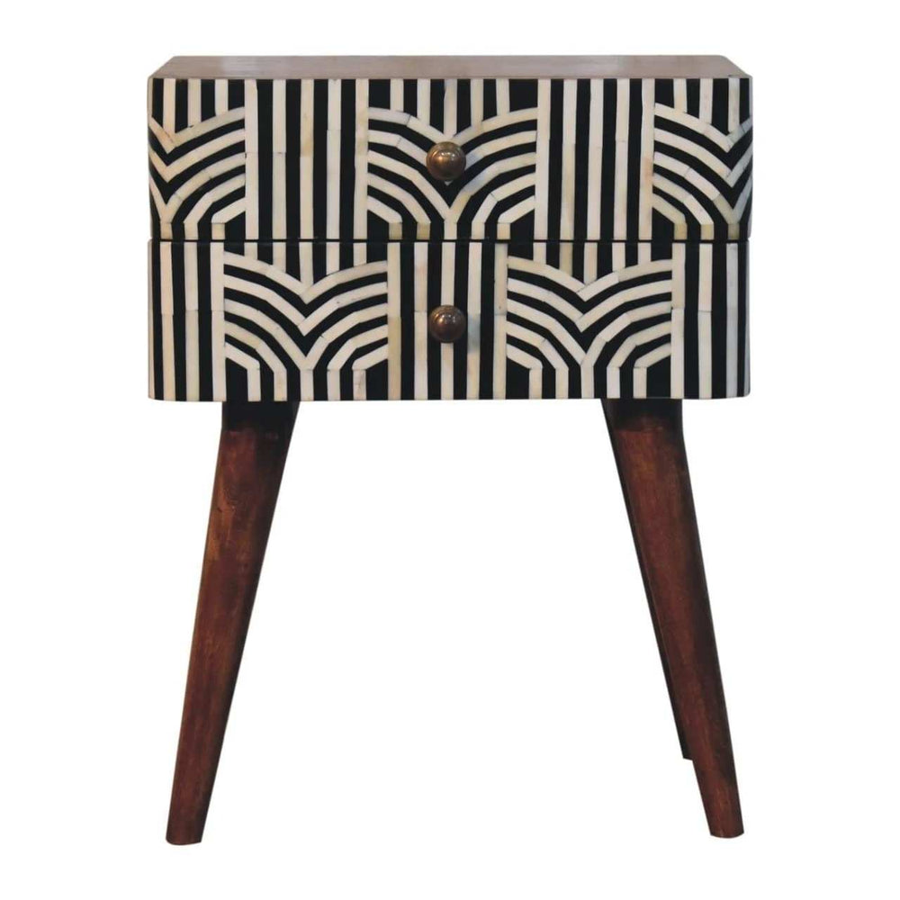 Artisan Furniture Honey Caramel Edessa Bone Inlay Bedside - Artisan Furniture - Flyclothing LLC