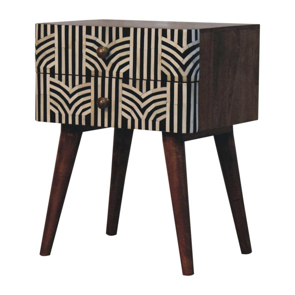 Artisan Furniture Honey Caramel Edessa Bone Inlay Bedside - Artisan Furniture - Flyclothing LLC