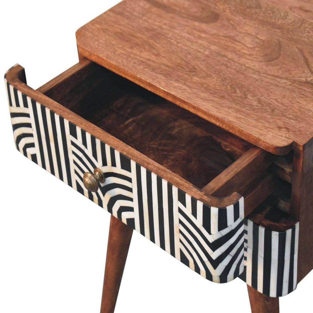 Artisan Furniture Honey Caramel Edessa Bone Inlay Bedside - Artisan Furniture - Flyclothing LLC