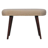 Artisan Furniture Honey Caramel Boucle Cream Nordic Bench - Artisan Furniture - Flyclothing LLC