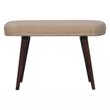 Artisan Furniture Honey Caramel Boucle Cream Nordic Bench - Artisan Furniture - Flyclothing LLC