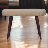 Artisan Furniture Honey Caramel Boucle Cream Nordic Bench - Artisan Furniture - Flyclothing LLC