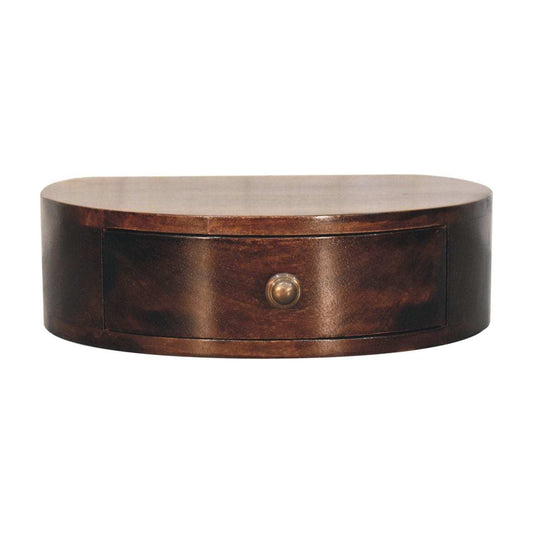 Artisan Furniture California Walnut Wall Mounted Rounded Bedside - Artisan Furniture - Flyclothing LLC