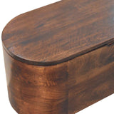 Artisan Furniture Curved California Walnut Blanket Box - Artisan Furniture - Flyclothing LLC