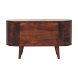 Artisan Furniture Curved California Walnut Blanket Box - Artisan Furniture - Flyclothing LLC