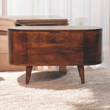 Artisan Furniture Curved California Walnut Blanket Box - Artisan Furniture - Flyclothing LLC