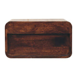 Artisan Furniture Curved California Walnut Wall Mounted Bedside with Open Slot - Artisan Furniture - Flyclothing LLC