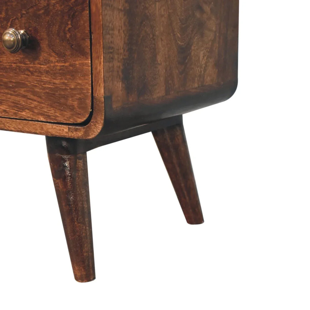 Curved California Walnut Chest - Artisan Furniture - Flyclothing LLC