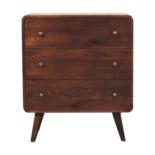 Curved California Walnut Chest - Artisan Furniture - Flyclothing LLC