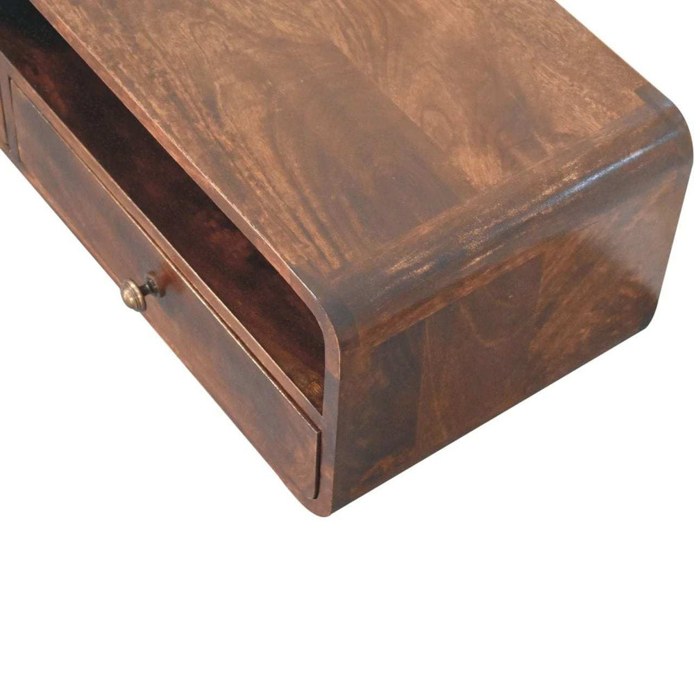 Floating California Walnut Open Console - Artisan Furniture - Flyclothing LLC