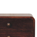 Artisan Furniture Curved California Walnut Wall Mounted Bedside - Artisan Furniture - Flyclothing LLC