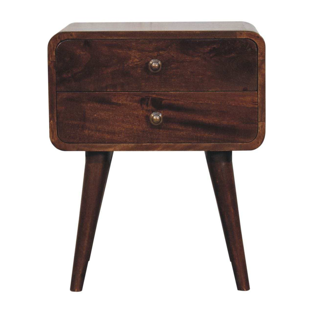 Artisan Furniture Curved California Walnut Bedside - Artisan Furniture - Flyclothing LLC