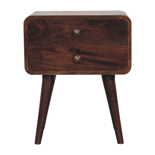 Artisan Furniture Curved California Walnut Bedside - Artisan Furniture - Flyclothing LLC