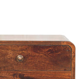 Artisan Furniture Curved California Walnut Bedside - Artisan Furniture - Flyclothing LLC