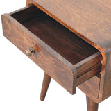 Artisan Furniture Curved California Walnut Bedside - Artisan Furniture - Flyclothing LLC